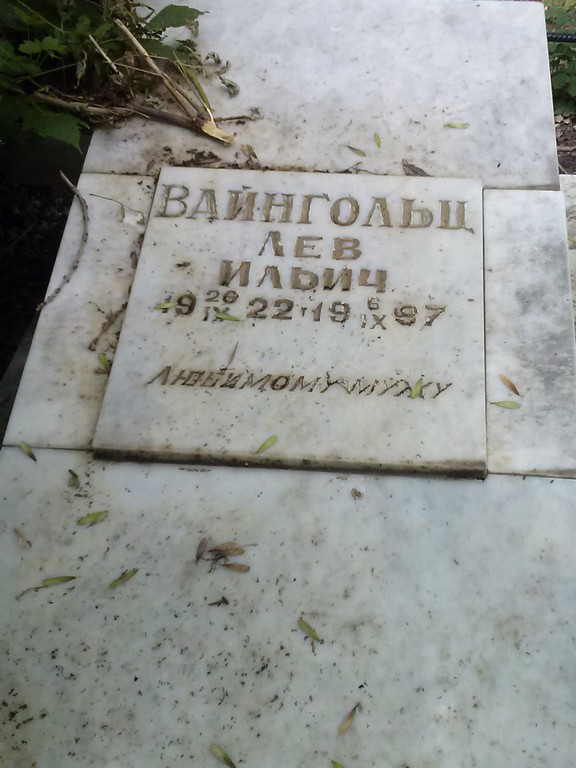 Вайнгольц Лев Ильич, Саратов, Еврейское кладбище